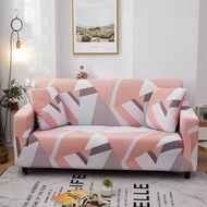 Sofa Cover 1 2 3 4 Seater Slipcover L Shape Sofa Seat Elastic Stretchable Couch Universal Sala Sarung Anti-Skid Stretch Protector Slip Cushion with Free Pillow Cover and Foam Stick