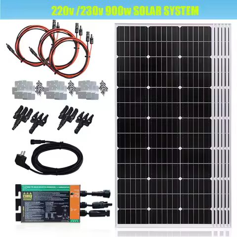 Balcony Solar Panel System 900W 600W 300W -Solar Panels Grid-connected photovoltaics System rigid pl