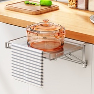 Kitchen Foldable Table Stainless Steel Storage Rack Hanging Extension Partition Auxiliary Table