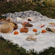 [Core Sale Point] Camping Mat Outdoor Picnic Mat ins Style White French Picnic Cloth Influencer Supp
