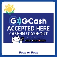 Gcash Signage for Retail Store (Big Card Sticker Type)
