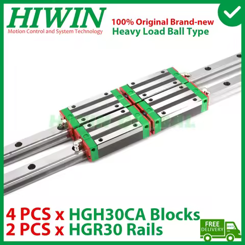 Genuine HIWIN Linear Guide HGR30 300 400 500 600 700 800 900 1000 1100 1200 1500MM Rail HGH30CA Carr