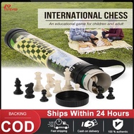 Chess Mat Set Chess Mat With Pieces Chess Board Set Mat And Bag Easy To Carry Roll-up Camping Travel