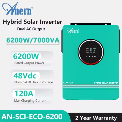 Solar Off Grid Inverter Hybrid 3600W 4200W 6200W Hybrid Solar Inverter Controller 24V 48V 220V 120A