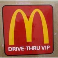 Mcd Drive-Thru Vip Sticker McDonald McDonald's MEKDI Drive Thru Car Sticker Windcreen