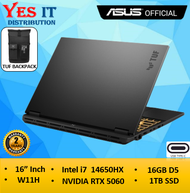 ASUS TUF Gaming F16 (FX608J-MRRV058W) | Intel i7-14650HX / 16GB D5 / 1TB SSD / 16" Inch / RTX 5060 /