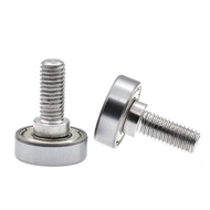 Threaded M8 Screw Mechanical Guide Wheel Stainless Steel/Bearing Steel Pulley Rolling JS608-22M8C4L1