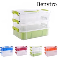 BENYTRO Multi-functional Storage Box, Trumpet-Shaped Multi-Layer Organizer , Portable  Transparent P