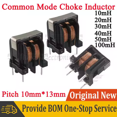 5pcs UU10.5 UF10.5 Common Mode Choke Inductor 3A Filter Inductance 10mH 20mH 30mH 40mH 50mH 100mH Co
