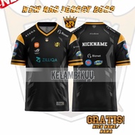 kaos baju rrq terbaru 2022/jersey gaming rrq custom - hitam l