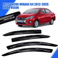 MITSUBISHI MIRAGE G4 2012 - 2025 RAIN VISOR MIRAGE LOGO Window Visor Door Visor Rain Guard