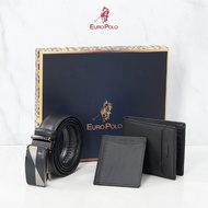 Euro Polo Men Gift Box 3-in-1 Set Top Grain Cow Leather Wallet & Men Belt & Cardholder – EP SET