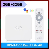 HOMATICS R Lite 4K กล่องทีวี11ผู้เล่น Google Netflix ได้รับการรับรอง Amlogic S905Y4-B Dolby Atmos 5G