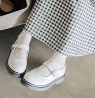 (含運) Midori 老派約會之必要瑪莉珍皮鞋 25.5 白色