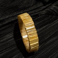 財富小金磚 。15mm 鈦金 金髮晶 鈦晶 手排 手串 Titaniu 母礦鈦