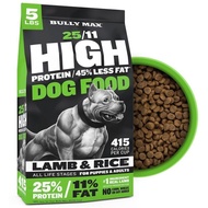 Bully Max 25/11 High Protein & Low Fat Dog Food for Puppies and Adult Dogs - Chicken-Free Lamb Flavo