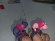 健達奇趣蛋貓貓情侶戒指玩具一套Novelty Heart Rings