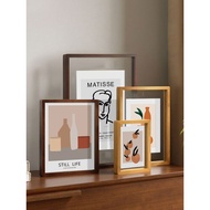 Photo Frame Empty Frame with Glass Double-Sided Transparent Swing Table 23cm 27cm Specimen Mounting 