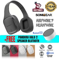 SonicGear Airphone 7 Bluetooth Headphones With Mic Free Portable Speaker (10 Hours Playtime)