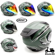 Helmet ARC XR Beats ARMY GREEN With Color Visor Clear Smoke Rainbow Blue Purple Accessories Ritz V2 
