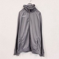 古著ASICS運動外套/運動衫，灰色，2XL碼