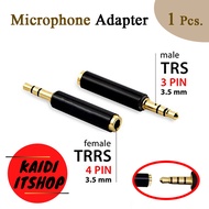 อะแดปเตอร์ Aux แปลง 3ขีด เป็น 2ขีด 3.5mm 4 Pin TRRS to 3 Pin TRS Microphone Adapter