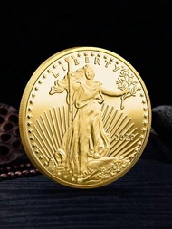 1 件隨機年份美國自由女神像紀念幣 3d 浮雕金屬挑戰生日禮物