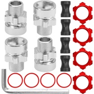 ShareGoo Metal 12mm to 17mm Wheel Hex Hub Adapter Compatible with Traxxas 1/10 Slash 2WD 4X4 Rustler