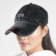 KATUN Retro Washed Style Baseball Cap Rebel Design Text Embroidery Pu Leather Material Cotton Polyes