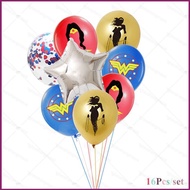YT4 16pcs/set DC Marvel Avengers Superhero Wonder Woman Latex Balloons Party Decoration
