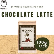 HOHO HOJICHA Chocolate Latte Pack containing sugar