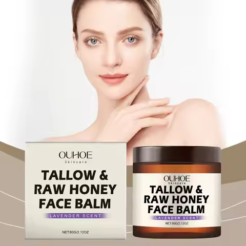 Natural Tallow Honey Facial Cream - Intense Moisturizing & Skin Barrier Repair, Improves Texture for