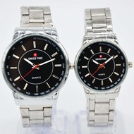 Swiss Time/Army - Jam Tangan Couple Stainless Steel - terbaru st5779