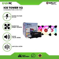 EasyPC | InPlay Ice Tower V2 CHASSIS FAN 3-IN-1 KIT or Ice One SINGLE CHASSIS FAN | 6PIN PAIR WITH H