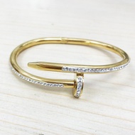 Stainless Bangle Nail Bangle W/Stone （Original Stainless Steel   Class A）