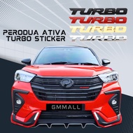 Perodua Ativa 3D Car Metal TURBO Emblem Sticker Badge Accessories Aksesori Pelekat Kereta Ativa