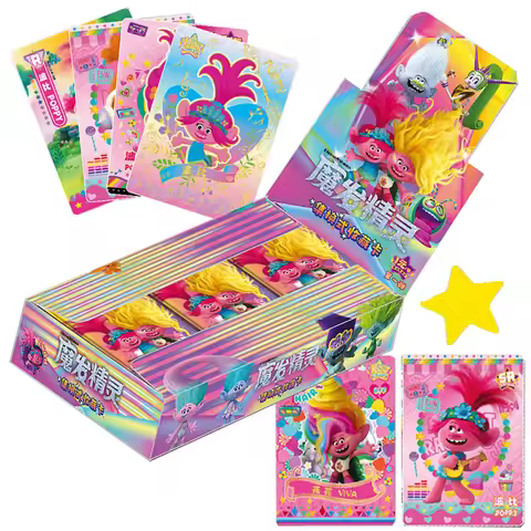 Trolls Animation Collection Card Poppy Branch's Fantasy Adventure Creative Rare Cards Christmas Prec