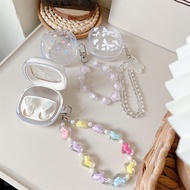 Case for Baseus WM02 WM01 Bluetooth Earbuds,Clear TPU Shockproof Protective Cover with Keychain