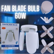 60W Foldable Fan LED Blade Bulb/Fan Blade LED Bulb Bright Folding Angle Adjustable Light