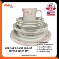 Corelle Deluxe Sakura 20pc Dinner Set | Ready Stock | Corelle Set