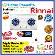 Rinnai RB72S 2Burner Gas Hob(Stainless Steel) Gas Stove RB-72S +Gifts