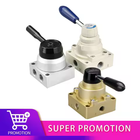 Pneumatic Three-Way Four-Way Hand-Operated Rotary Valve Hv-02/03 Manual Switch K34R6-8 8D 8L Hand-Op