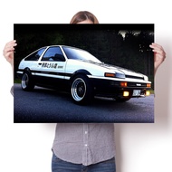 Headlined D Poster Zhou Jie Jun Chen Guan Xi AE86 Racing Car University Dormitory Wall Decal F1 Deco