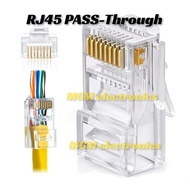 5PCs/LOT RJ45 Cat6 Pass-Through Connector RJ45 Cat6 Metal Shielded Pass-Through Connector RJ45 Pass 