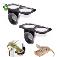 Reptile Food and Water Cup Crested Gecko Suction Cup Reptile Feeding Cup Gecko Feeder Suitable for L