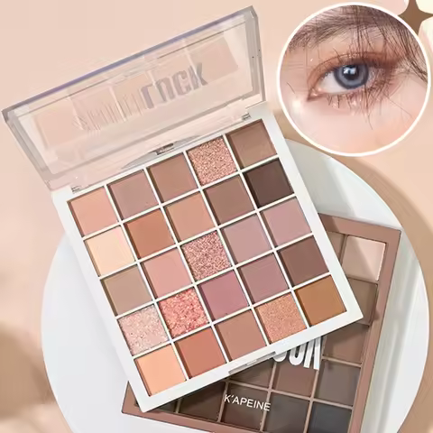 25Color Professional Eyeshadow Palette Eye Glitter Long Lasting Eye Shadow Pallet Korean Makeup Pale