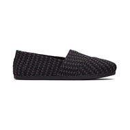 TOMS รองเท้าลำลองผู้หญิง สลิปออน รุ่น Alpargata Black Triangle Woven (CC) รองเท้าลิขสิทธิ์แท้