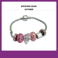 SWAROVSKI BeCharmed and Pave for October Birthstone, Rose crystals bracelet or necklace from Austria