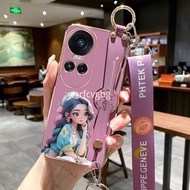 Case OPPO Reno 10 5G OPPO Reno 10 Pro 5G OPPO Reno 10 Pro + Luxury Princess Phone Case Ultrathin Electroplated Wristband Pattern Phone Case