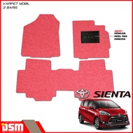 Toyota Sienta Noodle Car Mat - 2 Rows / Thick and Soft Noodle Carpet